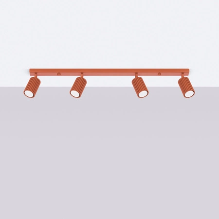 Bodové reflektorové stropní svítidlo Tuba 4x GU10 Ochre Red Carbon Deep Space SL.1641 Sollux