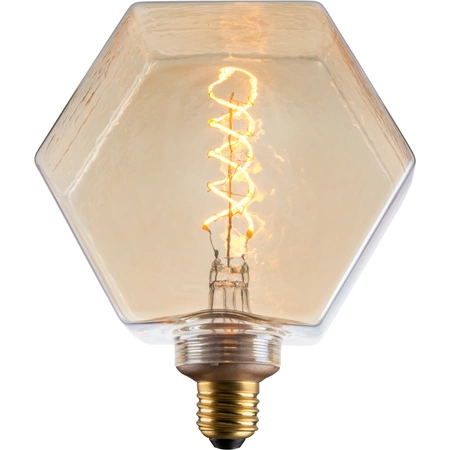 Dekorativní LED žárovka E27 FILAMENT LB160 4W 260lm 1800K Teplá bílá 320° DecoVintage Amber GOLDLUX (Polux)