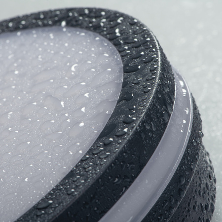 Plafond LED stropní svítidlo se senzorem pohybu Povrchová montáž 18W 1740lm CCT IP65 Grafitová BENO KANLUX