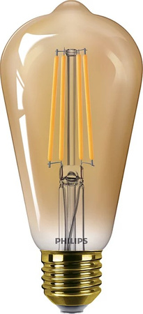 LED Edison Žárovka E27 ST64 5.8W = 50W 640lm 2200K Teplá bílá vlákno jantarové PHILIPS Stmívatelné