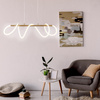 LED závěsné stropní svítidlo 38W 4450lm 4000K Neutral Gold Emma Sanico Goldlux