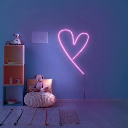 NEON Strip Flexibilní LED pásek 12V 17W Růžový IP65 12mm 2m