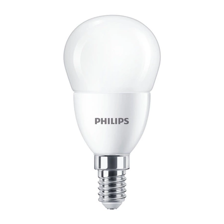 LED žárovka E14 7W = 60W 806lm 6500K Studená bílá KULIČKA PHILIPS