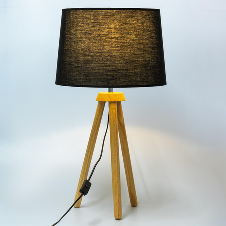 Stojací lampa E27, Nastavitelnou Výškou Černá CLARA LUMILED