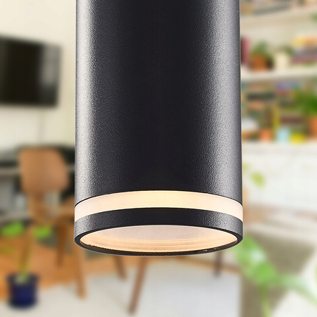 Halogenová výbojka s reflektorem pro povrchovou montáž Spot GU10 s kulatým černým kroužkem Masterled