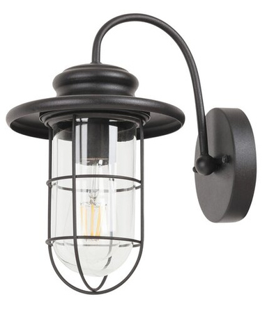 Zahradní lampa LED nástěnná lampa PAVIA E27 IP44 Downward Lantern Black RABALUX