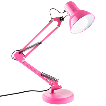 Stolní lampa E27, Růžová + držák na stůl TOBI LUMILED