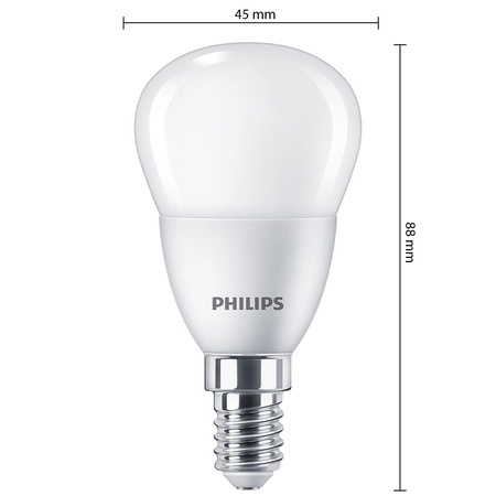 LED žárovka E14 Ball P45 4,9W = 40W 470lm 2700K Warm Essential Philips