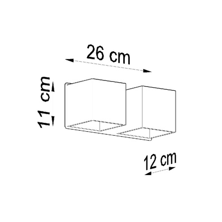 Nástěnné svítidlo LED QUAD 2xG9 Nástěnné svítidlo nahoře dole Černá SOLLUX