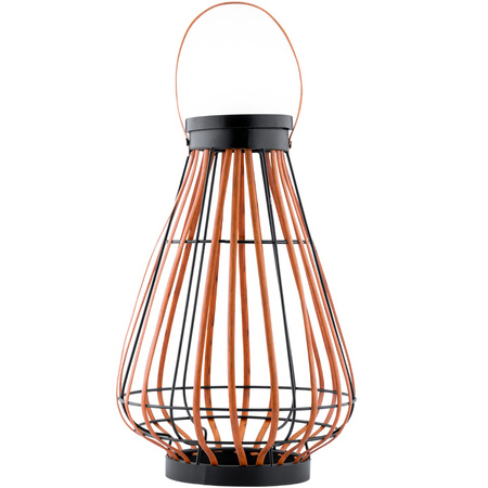 LED solární lampa Venkovní zahradní stojací závěsná lucerna 3000K IP44 37cm soumrakový senzor