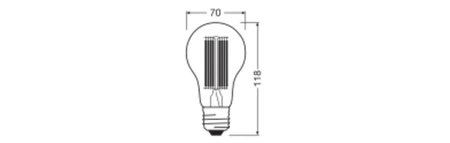 LED žárovka E27 17W = 150W 2452lm 3000K teplá bílá 320° Filament Value Class Ledvance