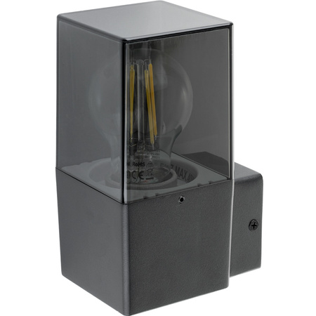 Zahradní lampa LED nástěnná lampa DENVER E27 IP44 16.5cm čtvercová