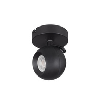 Nástěnné svítidlo Stropní svítidlo Nastavitelné LED GU10 Round Black Galoba Kanlux