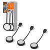 3x LED lampa 3W 3000K Svítidlo pod skříňové osvětlení Černá LEDVANCE