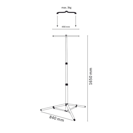 Univerzální stojan pro Reflektor LEDy GOLDLUX (Polux)