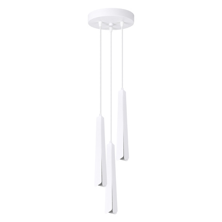 PRYSM 3P 3xG9 Bílá skandinávská stropní závěsná lampa SOLLUX