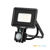 Venkovní LED reflektor 10W 800lm 4000lm Neutrální 120° se senzorem pohybu a soumraku IP65 černý MHC Kobi