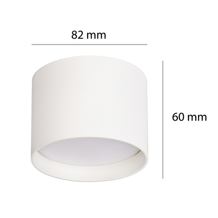 Přisazené LED SINO halogenové stropní svítidlo GX53 kulatá trubice bílá