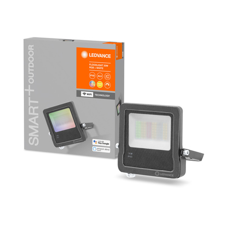 Reflektor LED 30W 2190lm RGB+W IP65 černý Ledvance Smart+ WiFi Flood