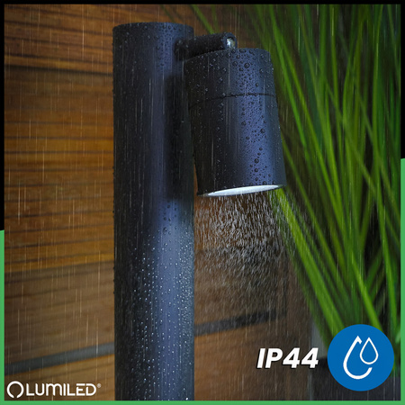 Venkovní zahradní lampa GU10, sloupek stojací reflektor 45cm LUMILED