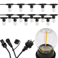 Venkovní zahradní girlanda světelný řetěz 15m 15xE27 LED 1.3W