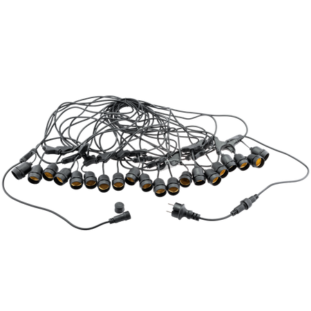 Venkovní řetěz 20m, 20x E27 MALUS LUMILED