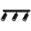 Spot Tuba Reflector Halogenové stropní svítidlo 3x GU10 Moving Black Glamour Masterled