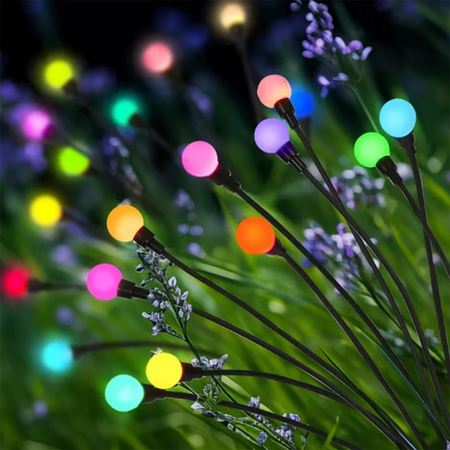 Solární zahradní lampa LED TULIO poháněná dekorativními foukacími koulemi RGB LUMILED