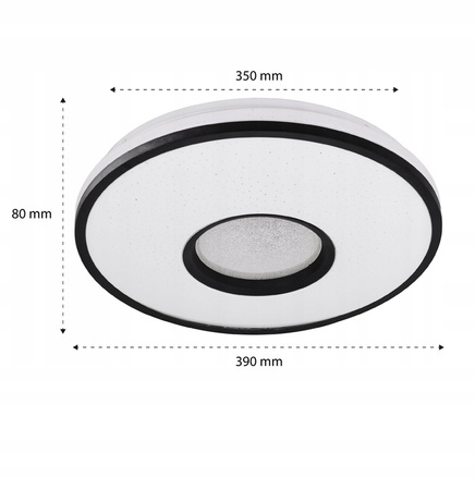 PLAFON LED 39cm kulatá stropní lampa 24W 3000K-6500K + dálkový ovladač