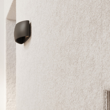 LED nástěnné svítidlo PONTIUS G9 Nástěnné svítidlo Semi-circular Ceramic Black SOLLUX