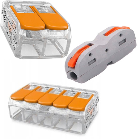 Rychlé konektory Instalační sada konektorů Sada 100 kusů - 40x 2X4MM. 40x 5X4MM. 20x 1+1 + kufr s organizérem