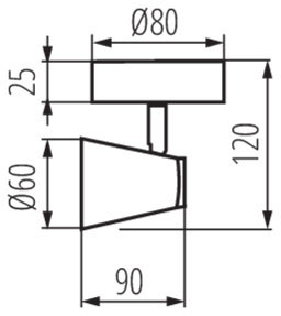Nástěnné svítidlo Stropní svítidlo Nastavitelné LED GU10 kulaté bílé Enali Kanlux