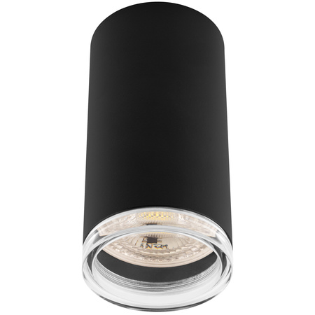 LED reflektorové stropní svítidlo Spot Tuba GU10 IP44 ADERO Black Lumiled