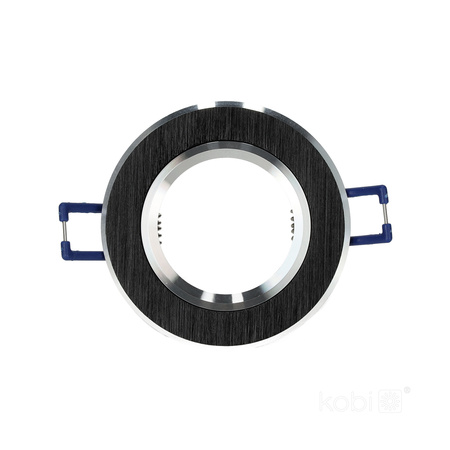 Zapuštěné halogenové bodové svítidlo GU10 černé kulaté Kobi