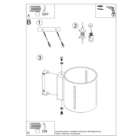 LED nástěnné svítidlo INEZ G9 Nástěnné svítidlo Top Down White SOLLUX