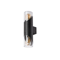 Zahradní lampa LED nástěnná lampa NOVIGRAD 2xE27 IP54 Up-Down Černá RABALUX