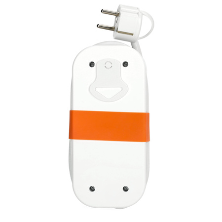 FlowFlexer Orange 2x230V + USB-A/USB-C 16A 3680W 1,4m prodlužovací kabel s uzemněním Kobi