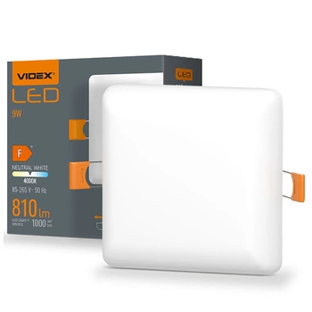 Podomítkové svítidlo LED Panel 9W 810lm 4000K Neutrální bila DLFS VIDEX