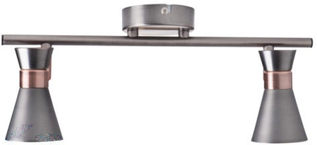 Stropní svítidlo LED GU10 s nastavitelným reflektorem Mileno Kanlux ve stříbrné mědi