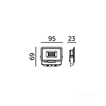 Venkovní zahradní reflektory LED 10W 800lm 4000K Neutral 120° IP65 Black MH Kobi