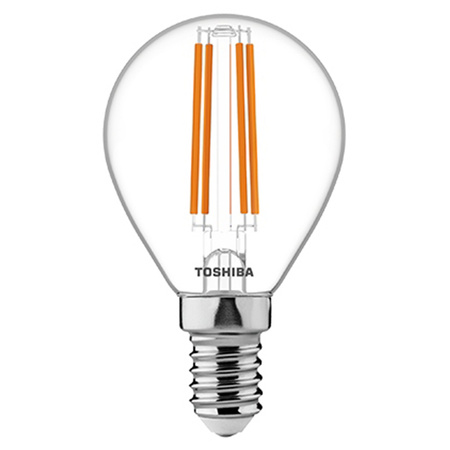 LED žárovka E14 G45 4,5W = 40W 470lm 2700K Warm Filament TOSHIBA