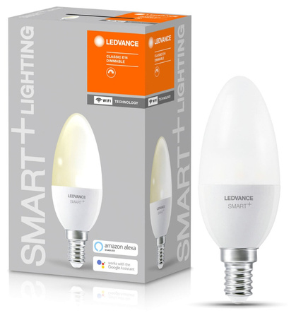 E14 B35 LED žárovka 5W 470lm 2700K Teplá bílá LEDVANCE SMART+ WiFi Stmívatelné