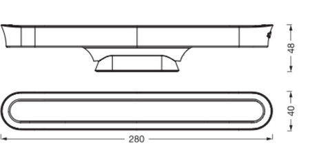 LED panelové stropní světlo 4,2 W 200 lm 3000K - 4000K - 6500K CCT stmívatelné povrchově montované černé LinearLED Ledvance