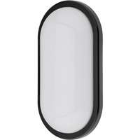 LED kanálové garážové světlo oválné 15W 4000K Neutrální bila IP54 černé CABE ELWATT