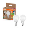 2x LED žárovka P45 Ball E14 2,2W = 40W 470lm 2700K Warm 330° 214lm/W CLASSIC ENERGY EFFICIENCY Osram
