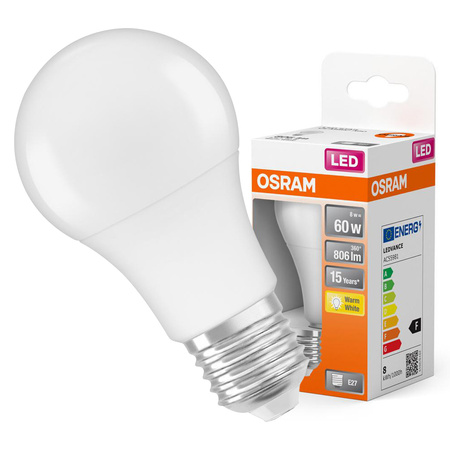 LED žárovka A60 E27 8W = 60W 806lm 2700K teplá bílá 150° STAR CLASSIC Osram
