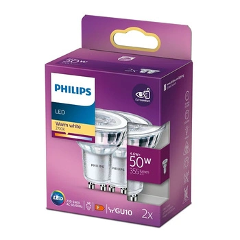 Sada 2x LED halogenová žárovka GU10 PAR16 4,6W = 50W 355lm 2700K Teplá 36° PHILIPS