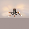 Stropní svítidlo Lustr Spider Pendant 5x E27 Přírodní dřevo Black Ember Peach Puff SL.1478 Sollux