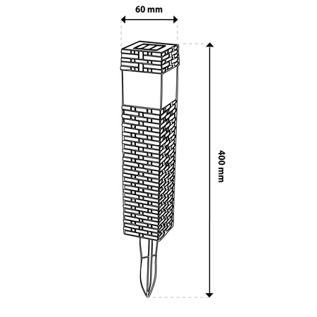 Solární LED lampa snímač soumraku IP44, 4000K PASCAL LUMILED
