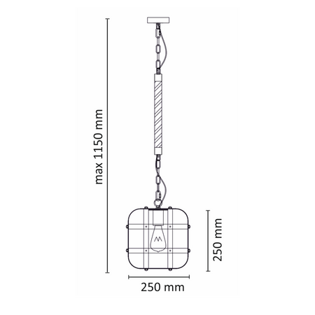 Závěsná lampa E27 černá-zlatá GOLDLUX (Polux)